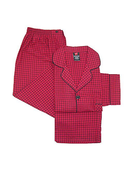 Hanes Men's Big & Tall Broadcloth Long Sleeve Pajama Set