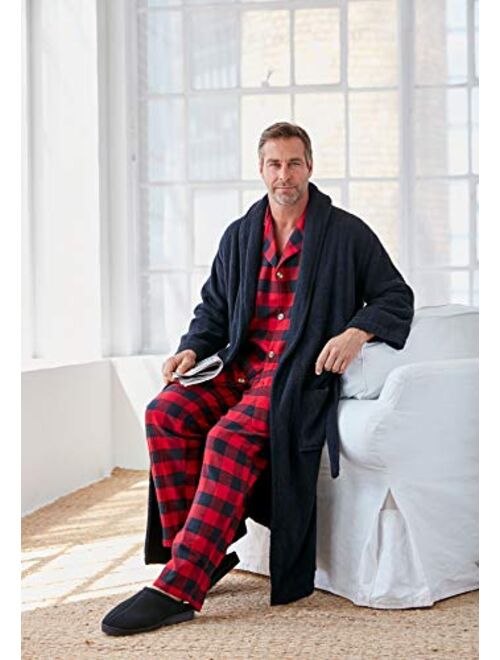 KingSize Men's Big & Tall Plaid Flannel Pajama Set Pajamas