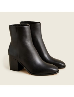 Sadie stacked-heel ankle boots in leather