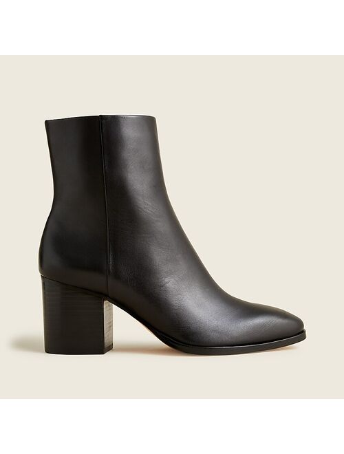 J.Crew Sadie stacked-heel ankle boots in leather