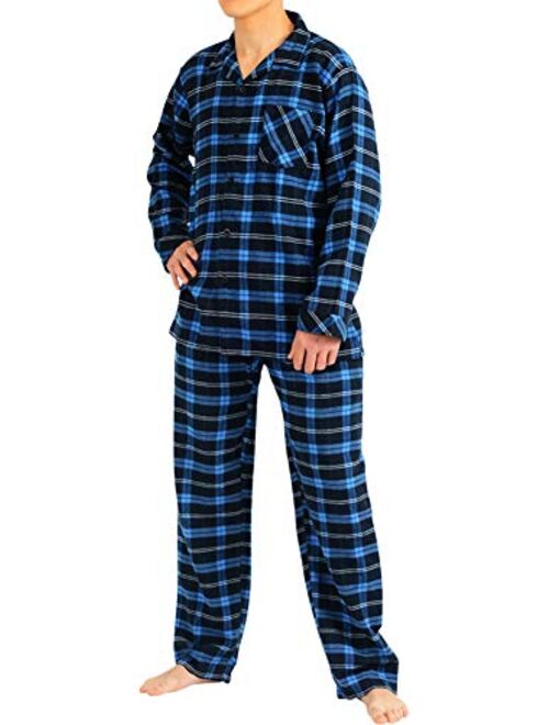 NORTY Flannel Pajamas for Men - Top & Pants/Bottoms Soft Durable Brushed Cotton