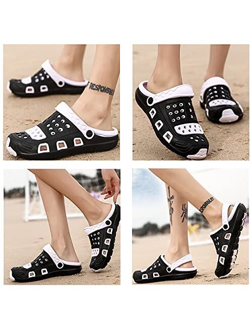 CYian Mens Womens Garden Clogs Quick Drying Summer Sandals Classic Beach Slippers Slip on Water Shoes