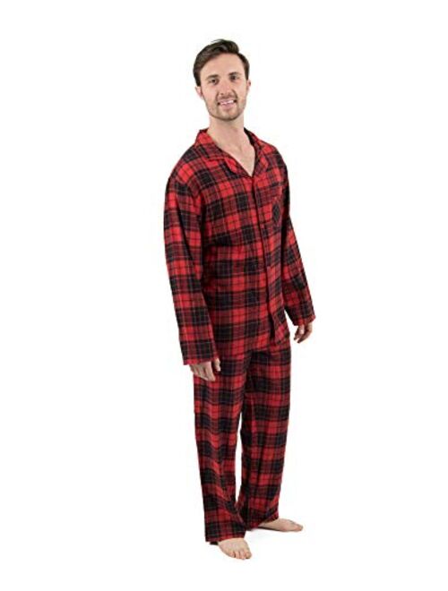 Leveret Mens Flannel pajamas 2 Piece Christmas Pajama Set (Size Small-XXX-Large)