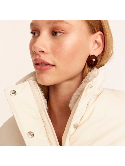 J.Crew Sherpa-lined puffer jacket with Primaloft®