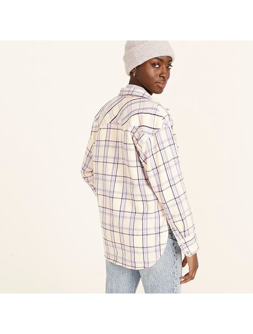J.Crew Relaxed-fit flannel shirt in lavender plaid