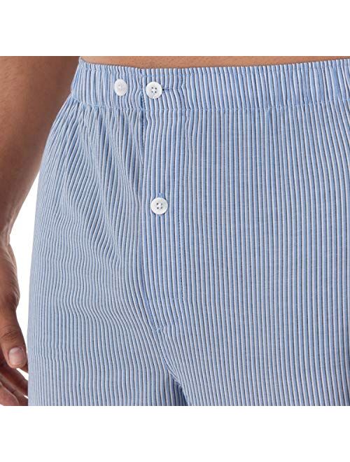 Fruit of the Loom Men's Broadcloth Short Sleeve Top and Long Pants Pajama Set