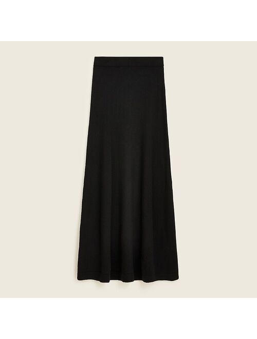 J.Crew Featherweight cashmere long flare skirt