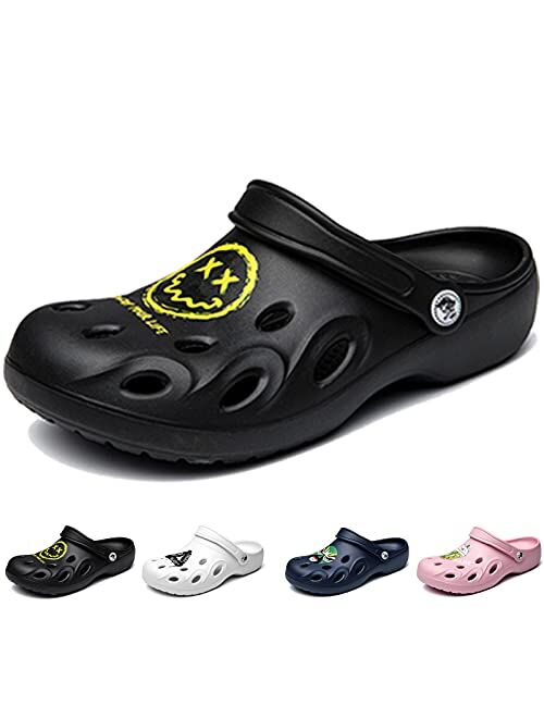 CYian Mens Womens Casual Garden Clogs Shoes Summer Slip on Water Shoes Non Skid Sandals