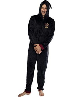Intimo Harry Potter Men's Hooded One-Piece Pajama Union Suit - All 4 Houses Gryffindor, Slytherin, Ravenclaw, Hufflepuff