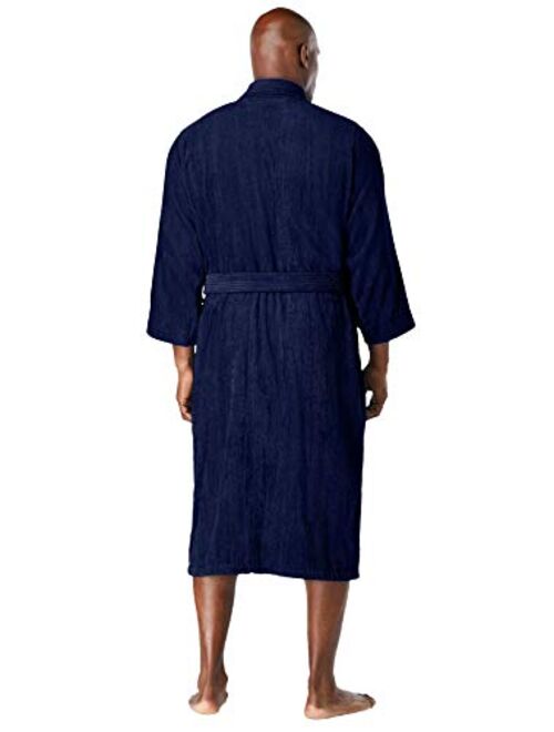 KingSize Men's Big & Tall Terry Velour Kimono Robe