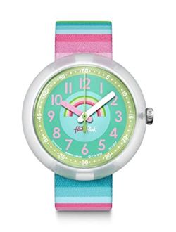 Kids' Birthday Party Quartz Polyester Strap, Green, 14 Casual Watch (Model: ZFPNP014)