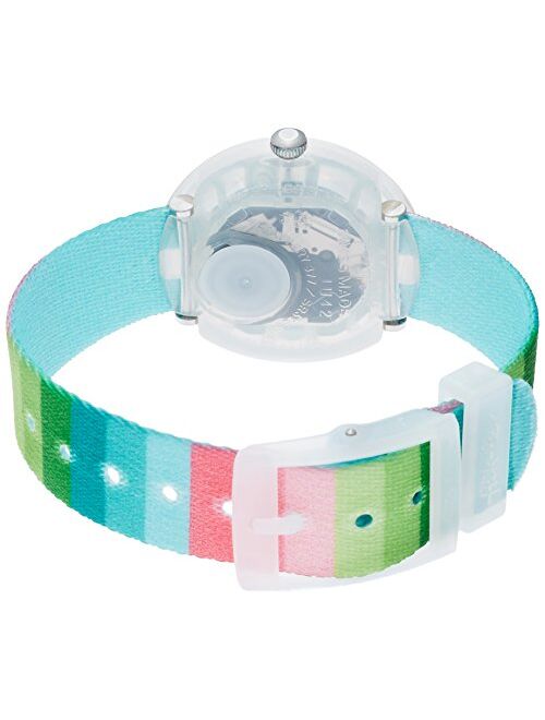Flik Flak Kids' Birthday Party Quartz Polyester Strap, Green, 14 Casual Watch (Model: ZFPNP014)