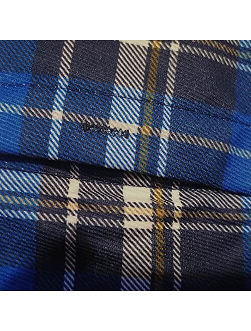 Wocoo Men's Fleece Sherpa Lined Flannel Shirt Jacket Heavyweight Thick Thermal Plaid Button Up Coat Warm Padded Plush Outwear