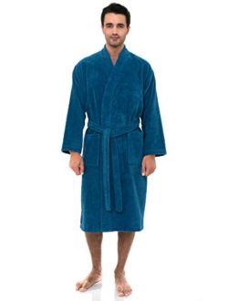 TowelSelections Men's Robe, Fleece Cotton, Terry-Lined Water Absorbent Bathrobe