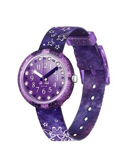 Kids' STANDARD (R25 POWER TIME 5 ) bio-sourced Plastic Quartz Recycled pet Strap, Purple, 14 Casual Watch (Model: ZFPNP080)
