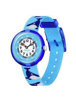 Unisex-Kid's Standard (R25 Story TIME) bio-sourced Plastic Quartz Silicone Strap, Blue, 20 Casual Watch (Model: ZFBNP176)