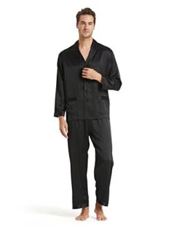 Silk Pajamas for Men 2 Piece Set Real 100 Soft Mulberry 16 Momme Lightweight Male Pjs