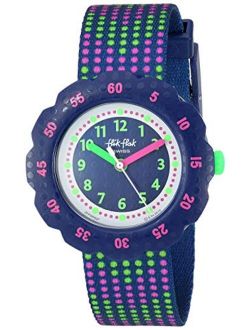 Kids' Futuristic Quartz Polyester Strap, Blue, 16 Casual Watch (Model: ZFPSP037)