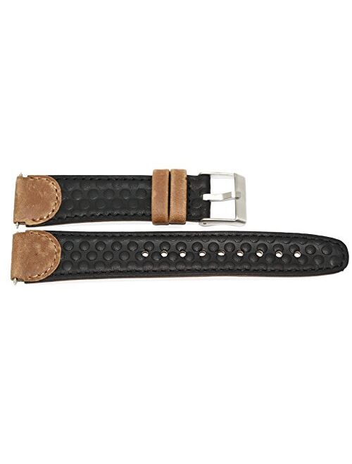 Speidel 19MM Brown/Black Pebbled Distressed Leather Watch Band FITS TIMEX Expedition