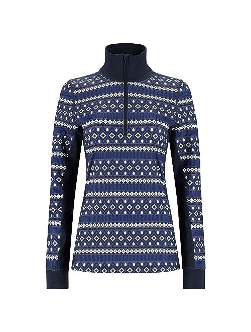 Kari Traa Women's Lune Base Layer Top - Half Zip Thermal Shirt