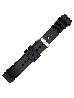 PVC Replacement Black Watch Band for Casio G Shock in 18mm and 20mm Extra Long