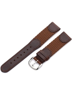 Men's MSM866RA 160 16-mm Black 'Swiss-Army' Style Nylon and Leather Watch Strap