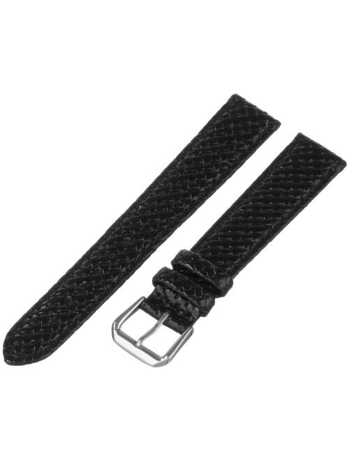 Hadley Roma Men's MSM843RA-180 18-mm Black Genuine Leather Watch Strap