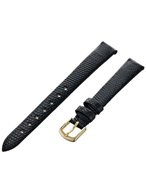 Hadley Roma Women's 12mm Leather Watch Strap, Color:Black (Model: LSL700RA-120)
