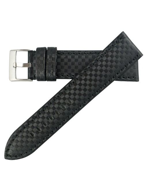 Hadley Roma Men's Carbon Fiber Style MS847 Watch Strap