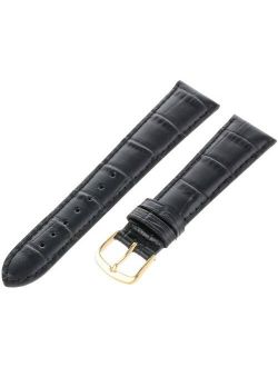 Men's MSM835RA-180 18-mm Black Genuine Italian Calfskin Leather Watch Strap