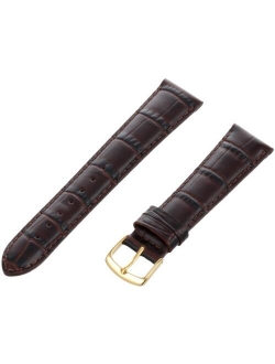 Men's MSM835RA-180 18-mm Black Genuine Italian Calfskin Leather Watch Strap