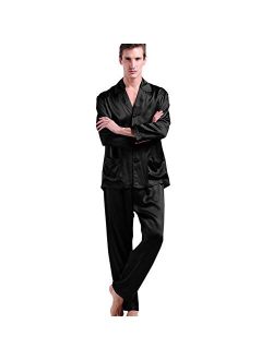 LILYSILK Men's Silk Long Pajamas Set for Men 2pc Sleepwear Soft Luxury 22 Momme Real Mulberry Silk