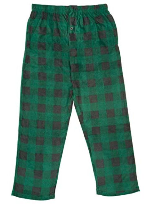 North 15 Men's Super Soft Micro Fleece Buffalo Plaid Pajama Pants(S - 5XL)