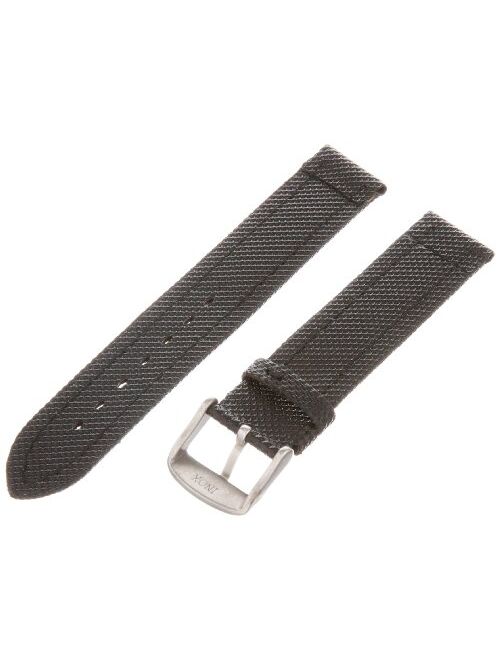 Hadley Roma Men's MSM841RA-180 18-mm Black Kevlar with Leather Backing Watch Strap