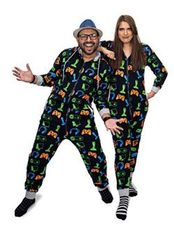 NOROZE Men's Boys Gaming Onesie Pyjamas All in One Family Jumpsuit Loungewear Sleepsuit Sleepwear
