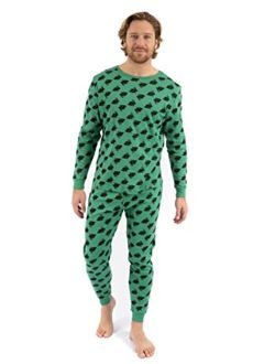 Mens Pajamas 2 Piece Pajama Set 100% Cotton (Size Small-XX-Large)