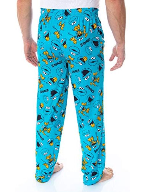Bioworld Sesame Street Men's Cookie Monster Savage Sleep Lounge Pajama Pants