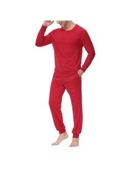 INK+IVY Men's Two-Piece Crewneck Shirt and Jogger Pajama Set