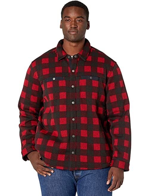 L.L.Bean Sweater Fleece Shirt Jac Print Regular