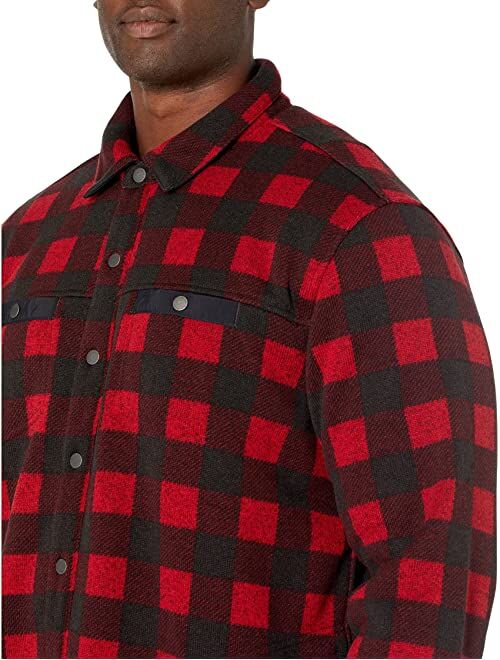 L.L.Bean Sweater Fleece Shirt Jac Print Regular