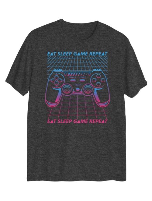 Hybrid Big Boys Eat Sleep Repeat Short Sleeves Graphic T-shirt