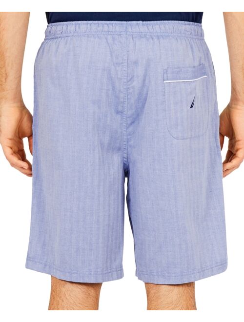 Nautica Men's Sleepwear, Blue Herringbone Short