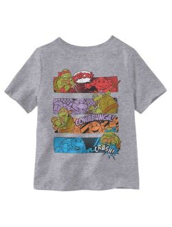 Hybrid Little Boys Teenage Mutant Ninja Turtles Comic Book Clips Graphic T-shirt