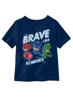 Hybrid Toddler Boys Pj Masks Brave Like Us Graphic T-shirt