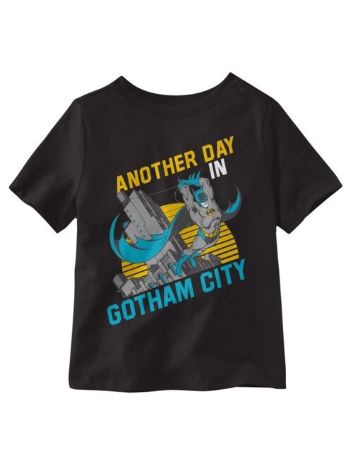 Hybrid Toddler Boys Batman Another Day in Gotham City Graphic T-shirt