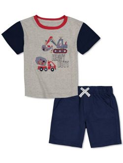 Baby Boys 2-Pc. Tractor T-Shirt & Shorts Set,