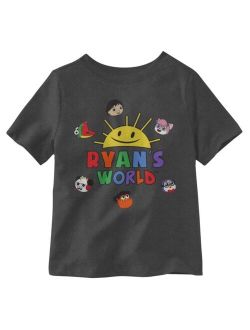 Hybrid Toddler Boys Logo with Heads Short Sleeve Graphic T-shirt