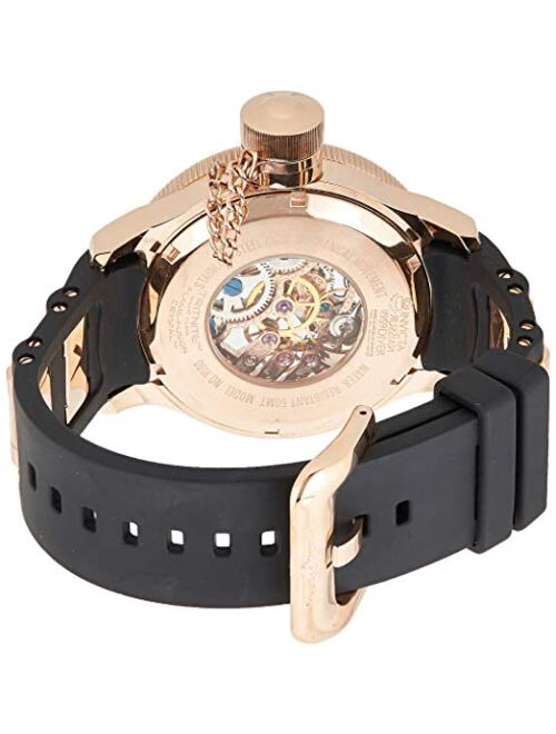 Invicta Men's 1090 Russian Diver Rose Gold-tone Stainless Steel Skeleton Watch