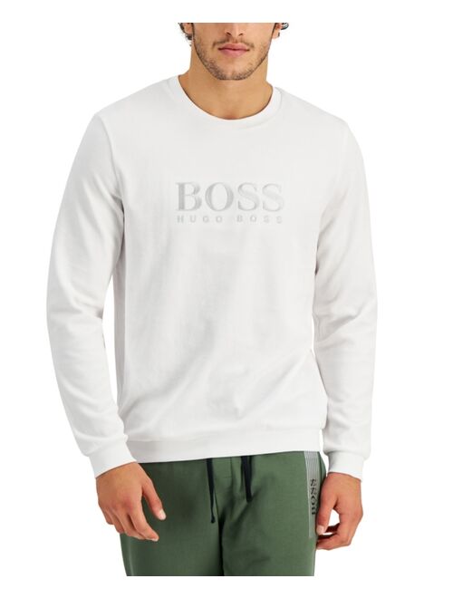 Hugo Boss Men's 24 Logo Velour Pajama Sweatshirt