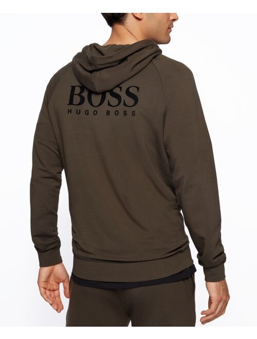 Hugo Boss Men's Flocked Logo-Print Pajama Hoodie